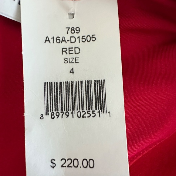 Bec & Bridge NWT Women'4 Red Sleeveless Mini Bodycon V Neck Classic Fitted Dress - Picture 12 of 15